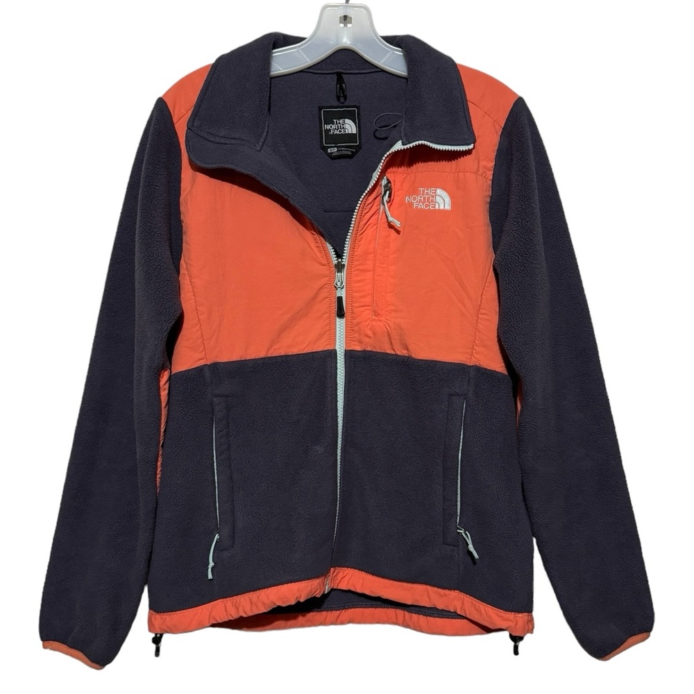 The North Face Fleece Denali‎ Jacket Coat Orange Purple Gray Women’s Size Small